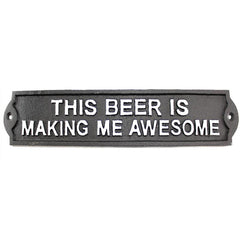 Cast Iron Beer Sign