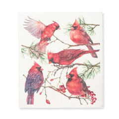 Swedish Dishcloth - Cardinals