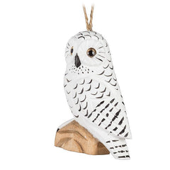 Snowy Owl Ornament Carved