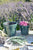 Dark Blue Embossed Pot 6.75"