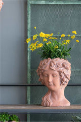 Goddess Head Planter - Terracotta