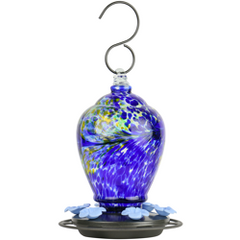 Hummingbird Rain Glass Feeder