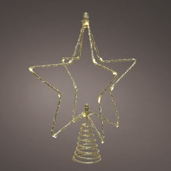 Gold Tree Topper with lights