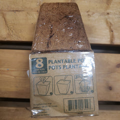 Coco Coir Pot 3" Square 8 pk