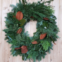 Hand Made Wreath - Magnolia & Deluxe Greens