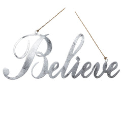 Script Believe Sign