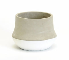 Concrete Two Toned Pot
