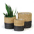 Plant Basket Black/Natural - Medium