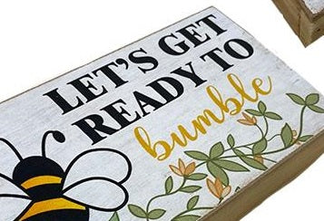 Bee Block Sign Bee Sign Blocks Assorted