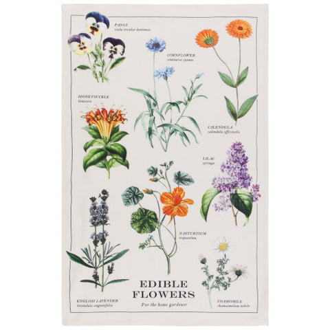 Tea Towel Edible Flowers