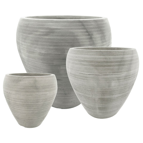 Linea Ellipse Pot Burnt Cement - Large