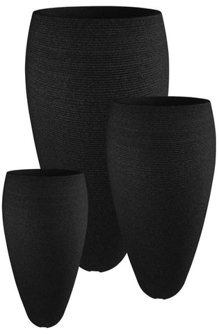 Linea Ellipse Pot Black 26.5"