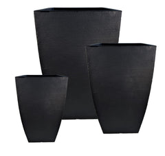 Modern Square Planter Black - Medium