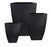 Modern Square Planter Black - Medium